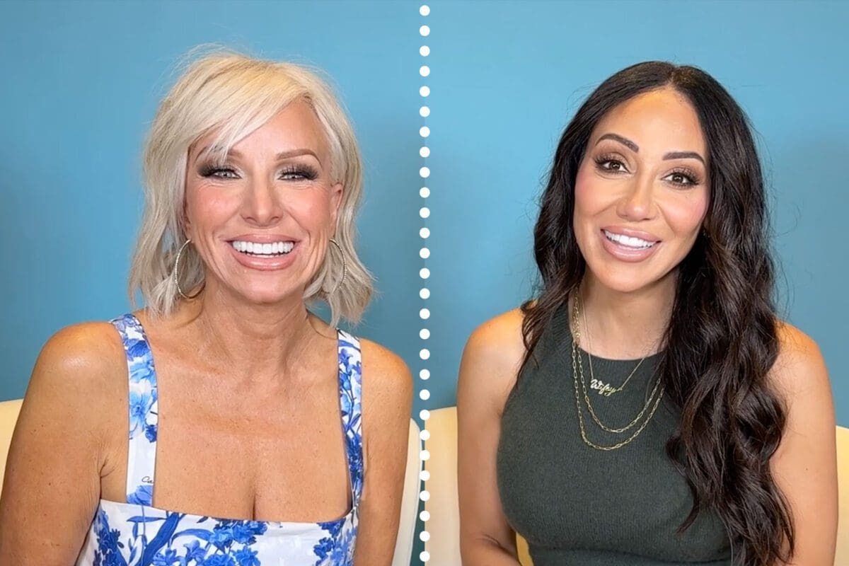 Margaret Josephs Defends Melissa Gorga, Says She’s “Very Disappointed” in Kathy Wakile Over Lunch Drama 6 Margaret Josephs and Melissa Gorga smile during interviews with Bravo
