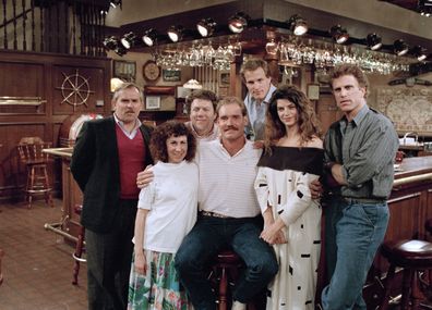 John Ratzenberger, Rhea Perlman, George Wendt, Woody Harrelson, Kirstie Alley and Ted Danson