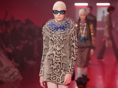 Naomi Watts and Liev Schreiber's daughter, Kai Schreiber, walks the runway during the Valentino Womenswear Fall/Winter 2025-2026 show as part of Paris Fashion Week on March 09, 2025 in Paris, France.