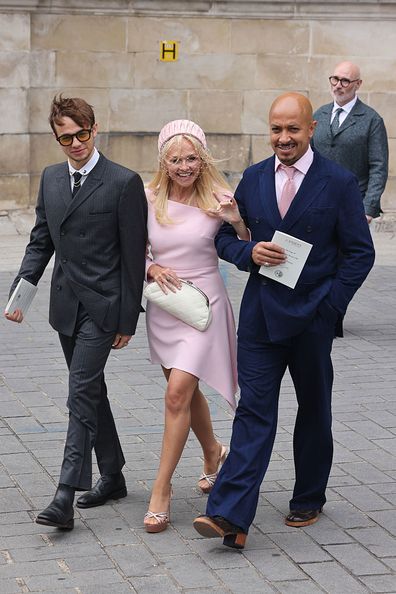 LONDON, ENGLAND - JULY 05: Emma Bunton and Jade Jones attend Mel B and Rory McPhee's wedding at St Paul's Cathedral on July 05, 2025 in London, England. (Photo by Neil Mockford/GC Images)