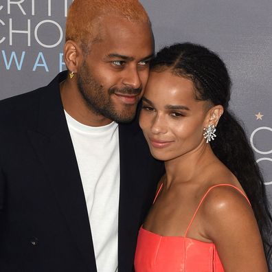 Twin Shadow and Zoe Kravitz arrive at Barker Hangar on January 17, 2016 in Santa Monica, California.