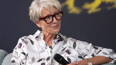 LOCARNO, SWITZERLAND - AUGUST 09: Emma Thompson meets fans during the 78th Locarno Film Festival on August 09, 2025 in Locarno, Switzerland. (Photo by Alessandro Levati/Getty Images)