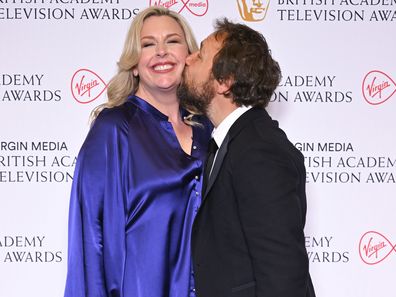 LONDON, ENGLAND - MAY 08: Hannah Walters and Stephen Graham attend the Virgin Media British Academy Television Awards at The Royal Festival Hall on May 08, 2022 in London, England. (Photo by Karwai Tang/WireImage)