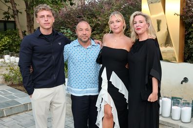 STUDIO CITY, CALIFORNIA - SEPTEMBER 12: (L-R) Alfie Graham, Stephen Graham, Grace Graham and Hannah Walters attend Netflix's 2025 Emmy's Toast at Private Residence on September 12, 2025 in Studio City, California. (Photo by Emma McIntyre/Getty Images for Netflix)