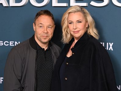 LONDON, ENGLAND - MARCH 12: Stephen Graham and Hannah Walters attend the "Adolescence" Special Screening at BAFTA on March 12, 2025 in London, England. (Photo by Jeff Spicer/Getty Images)
