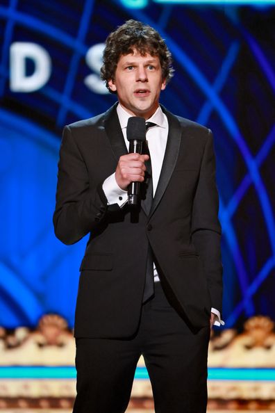 NEW YORK, NEW YORK - JUNE 08: Jesse Eisenberg speaks onstage during The 78th Annual Tony Awards at Radio City Music Hall on June 08, 2025 in New York City. (Photo by Theo Wargo/Getty Images for Tony Awards Productions)