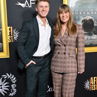 HOLLYWOOD, CALIFORNIA - OCTOBER 24: Robert Irwin and Terri Irwin attend the 2025 AFI FEST - "Nuremberg" Premiere at TCL Chinese Theater on October 24, 2025 in Hollywood, California. (Photo by Axelle/Bauer-Griffin/FilmMagic)