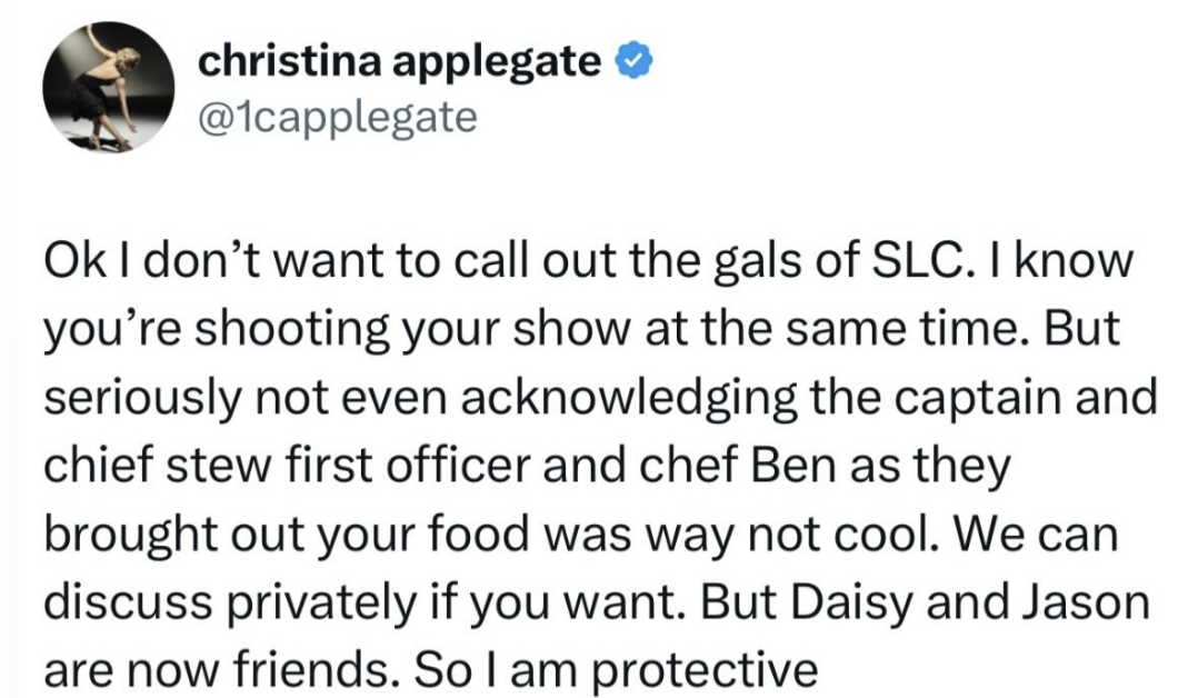 Christina Applegate Apologizes to ‘RHOSLC’ Cast After Calling Their Behavior “Super Gross” Toward ‘Below Deck’ Crew 7 Christina Applegate Apologizes to ‘RHOSLC’ Cast After Calling Their Behavior “Super Gross” Toward ‘Below Deck’ Crew