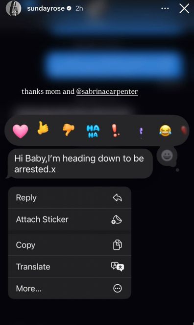 Nicole Kidman's text