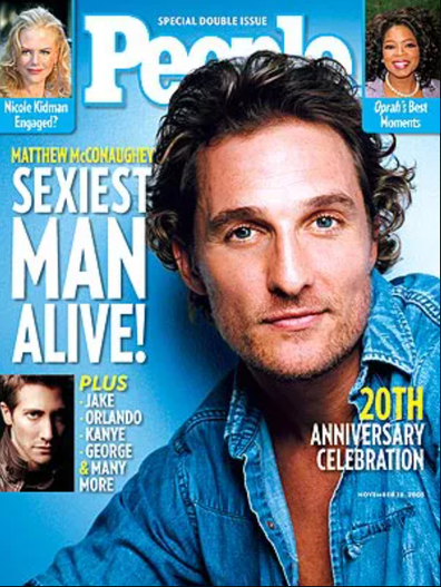 People's Sexiest Man Alive 2005 Matthew McConaughey