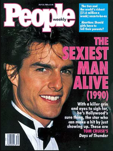 Tom Cruise was named People's Sexiest Man Alive in 1990
