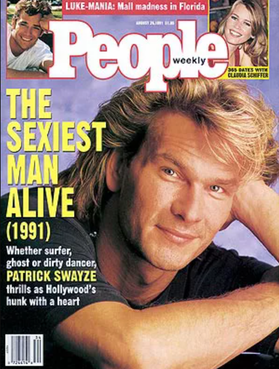 Patrick Swayze was named People's Sexiest Man Alive in 1991