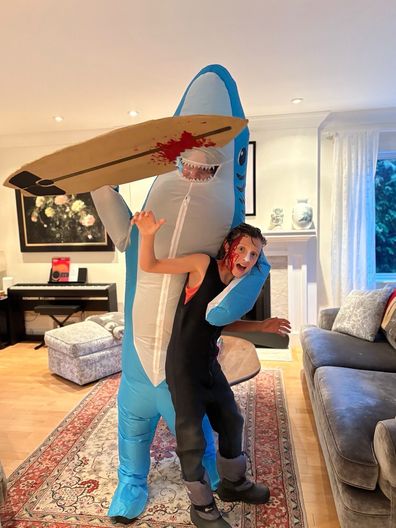 Justin Trudeau with son Hadrien Halloween