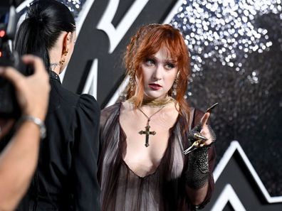 ELMONT, NEW YORK - SEPTEMBER 11: Chappell Roan attends the 2024 MTV Video Music Awards at UBS Arena on September 11, 2024 in Elmont, New York. (Photo by Noam Galai/Getty Images for MTV)