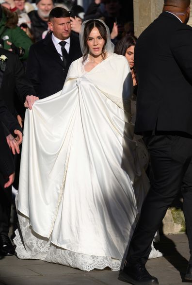 Guests arrive for the Wedding of Holly Ramsay and Adam Peaty at Bath Abbey on 27th December 2025 in Bath, Somerset, UK.