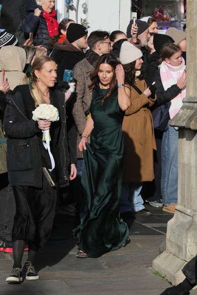 LONDON, ENGLAND - DECEMBER 27: Tana Ramsay arriving at Bath Abbey for Holly Ramsay and Adam Peaty's wedding on December 27, 2025 in Bath, England. (Photo by Justin E Palmer/GC Images)