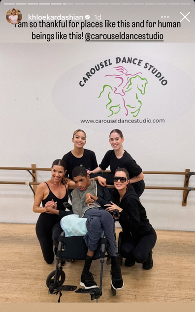 Khloe Kardashian attends a dance class with Amari, Tristan Thompson's brother