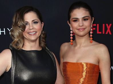 Selena Gomez and mum Mandy Teefey attend the premiere of Netflix's "13 Reasons Why" at Paramount Pictures on March 30, 2017 in Los Angeles, California.