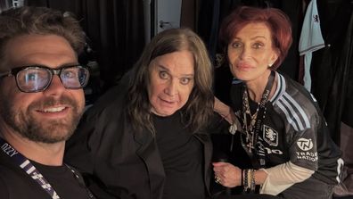 Jack Osbourne, Ozzy and Sharon Osbourne.