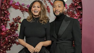 WEST HOLLYWOOD, CALIFORNIA - JANUARY 08: (L-R) Chrissy Teigen and John Legend attend The Hollywood Reporter and Spotify host Nominees Night: an official Golden Week event at The Lot at Formosa on January 08, 2026 in West Hollywood, California. (Photo by Rodin Eckenroth/FilmMagic)