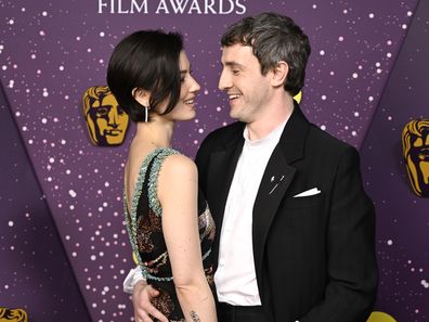 Gracie Abrams and Paul Mescal attend the EE BAFTA Film Awards 2026 at The Royal Festival Hall on February 22, 2026 in London, England. 