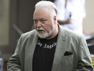 Radio host Kyle Sandilands leaves his home in, Vaucluse, 17 March 2026.