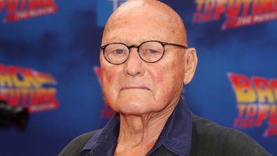 James Tolkan poses at the Michael J. Fox Foundation opening night gala performance "Back to the Future: The Musical" at The Winter Garden Theatre on July 25, 2023 in New York City. 
