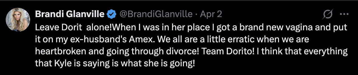 Brandi Glanville Defends Dorit Kemsley, Accuses Kyle Richards of Being a Producer