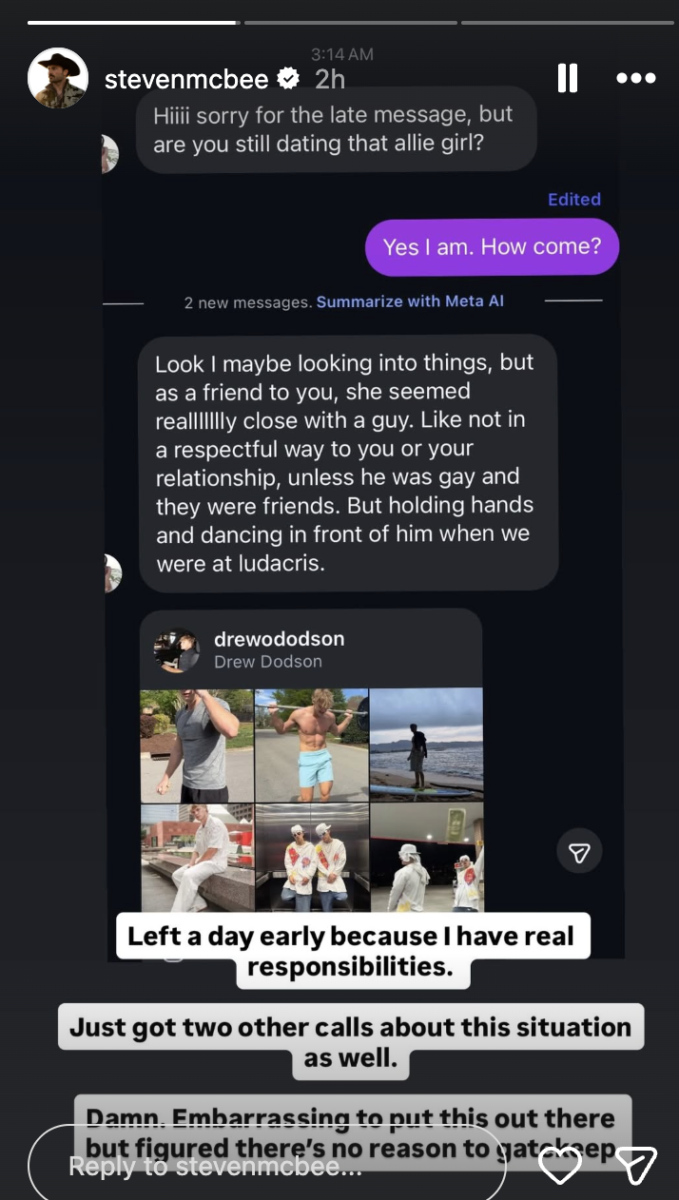 Steven McBee Jr. Reveals Girlfriend Allie Eklund Cheated After Receiving DMs, Calls It “Embarrassing”