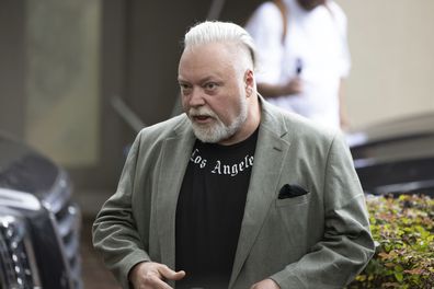 Radio host Kyle Sandilands leaves his home in, Vaucluse, 17 March 2026.
