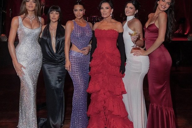 Khloe Kardashian, Kourtney Kardashian, Kim Kardashian, Kris Jenner, Kylie Jenner, Kendall Jenner at Kris Jenner's 70th birthday party