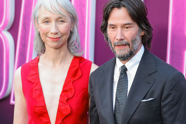 Alexandra Grant and Keanu Reeves on June 3, 2025
